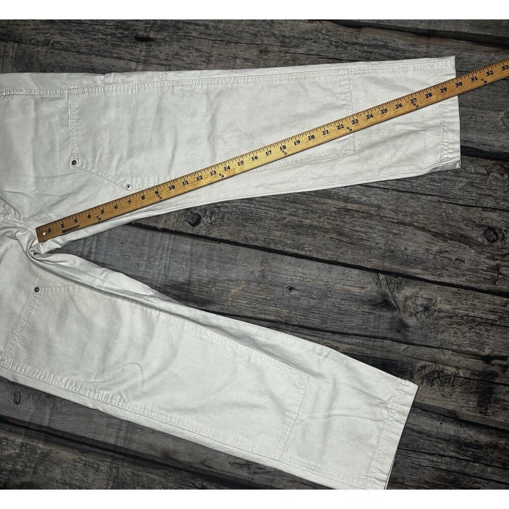 Y2K NO BOUNDARIES Double Knee Utility Beige Pants Mens 34x30 - Picture 5 of 8